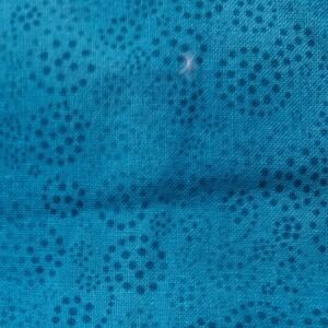Teal Blue Cotton Fabric‎ Floral Pattern 3/4 Yard x 26 Quilting Sewing